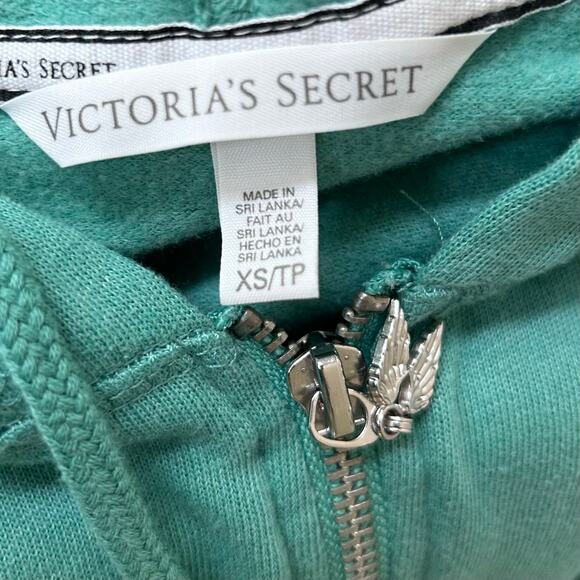 Victoria’s Secret full zip hoodie Angel spell out on back Varsity lounge prep XS - Picture 11 of 11